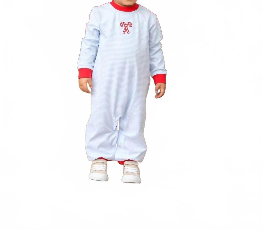 NEW TROTTER STREET KIDS christmas romper in candy cane